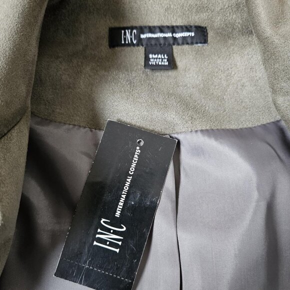 High Quality! INC Olive Green Drape Jacket S - Picture 8 of 10